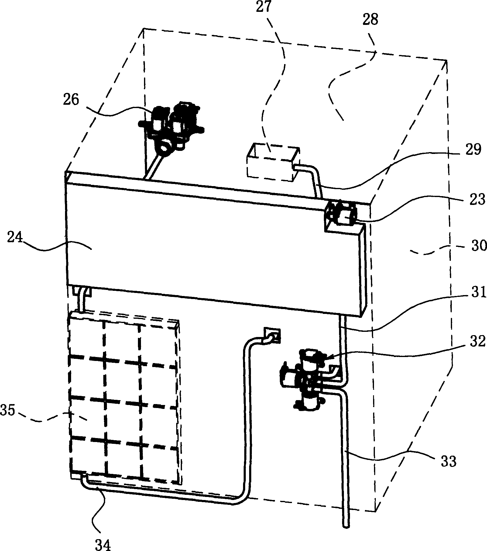 Apparatus for feeding liquid detergent