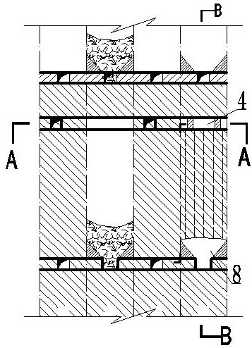 Ore stoping method for reducing mining and cutting work amount of VCR method