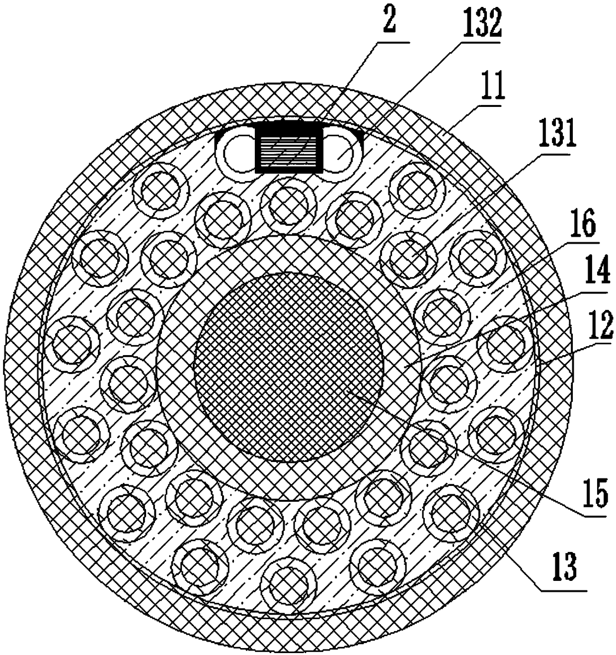 An underground pressure and temperature measurement cable