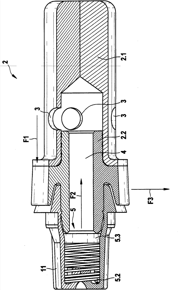 Piston pump for conveying a fluid and associated braking system