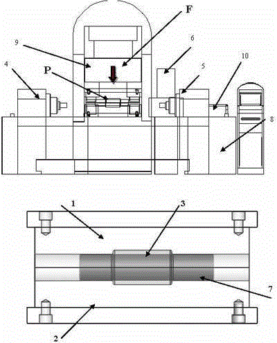 Variable-mold-clamping-force pipe internal high-pressure forming device and method