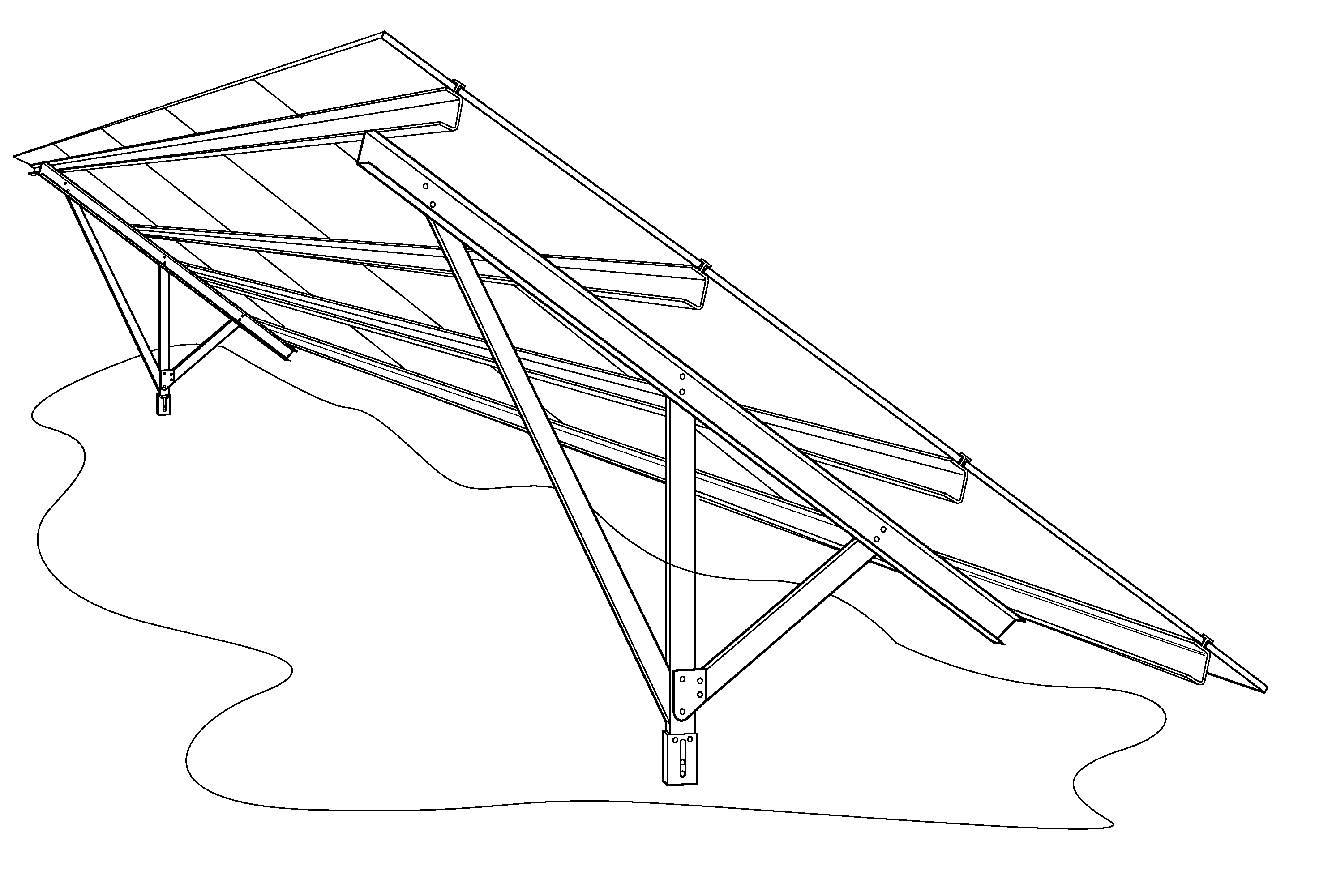 Solar Panel Assembly With A Mounting Structure