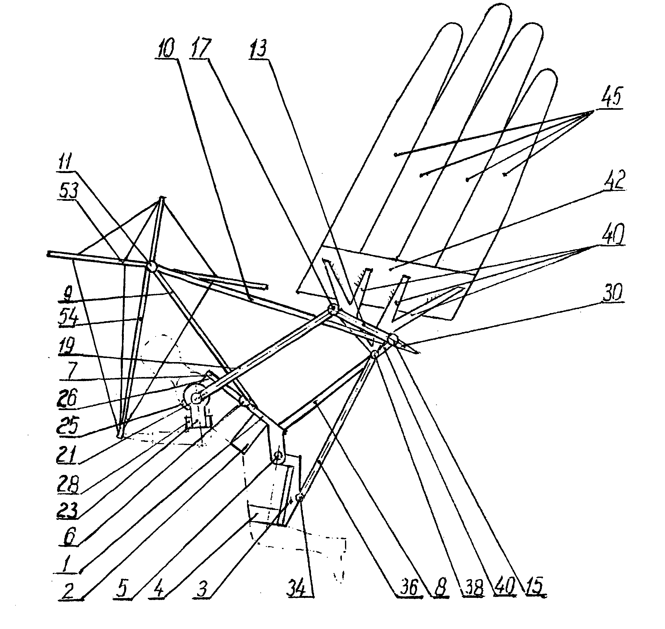 Man-powered ornithopter-sailplane