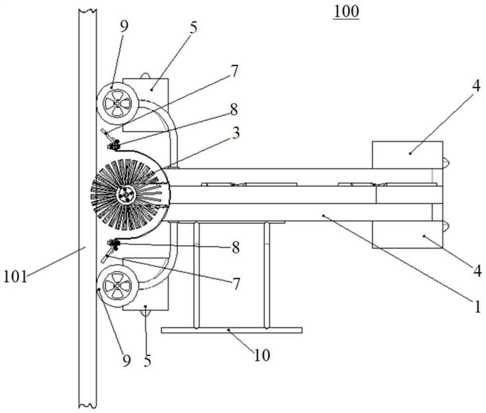 Automatic curtain wall cleaning robot