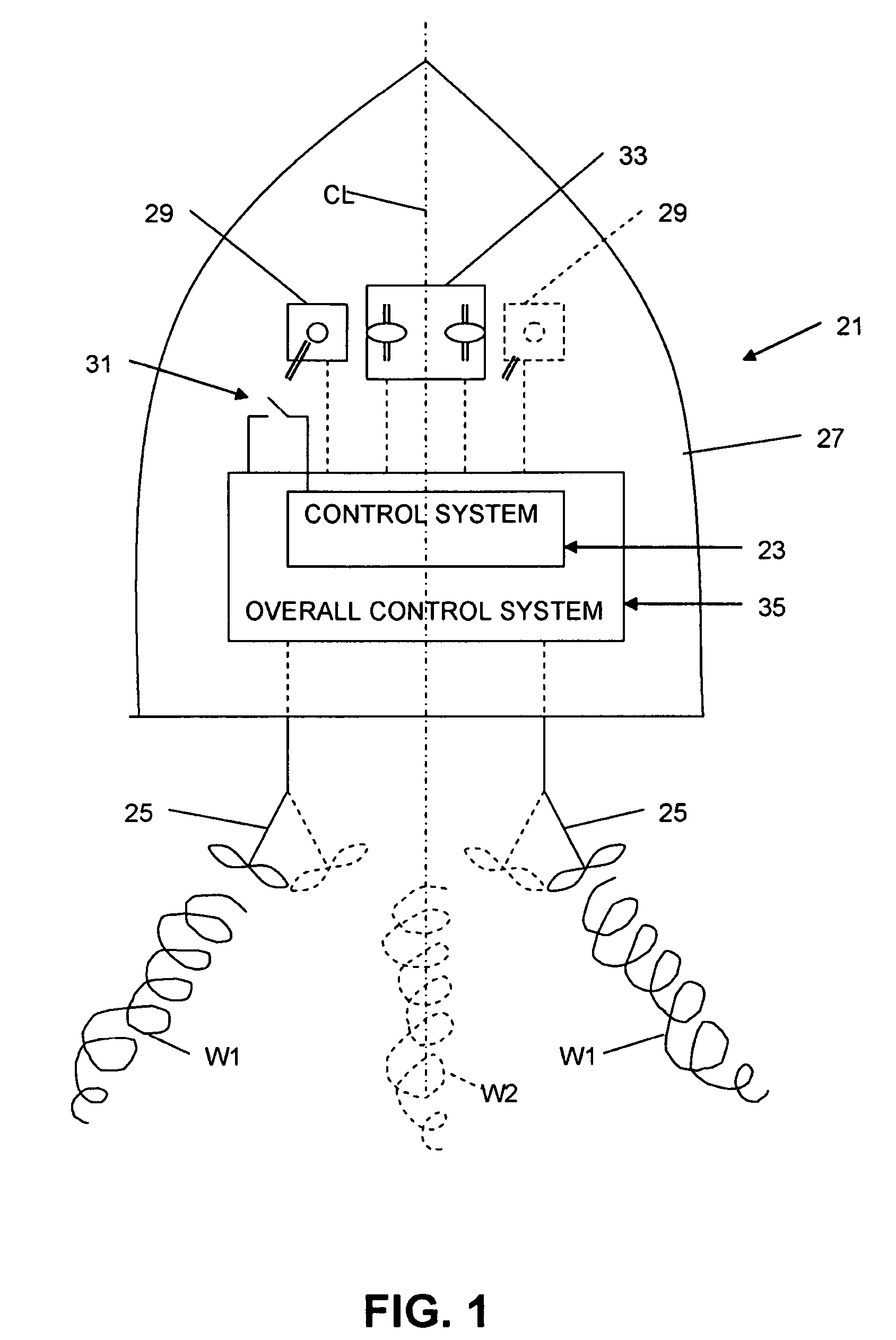 Watercraft with control system for controlling wake and method for controlling wake