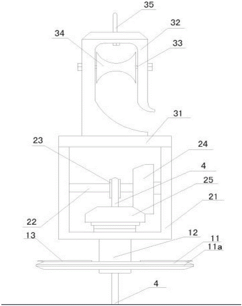 Transmission line foreign body removing device