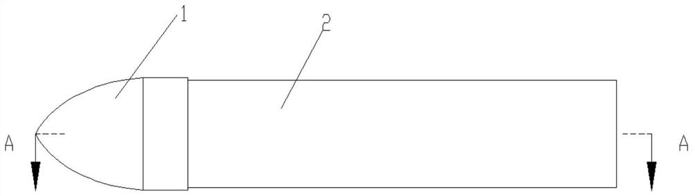 Pneumatic damping type load reducing device for large-angle inclined underwater entry of navigation body