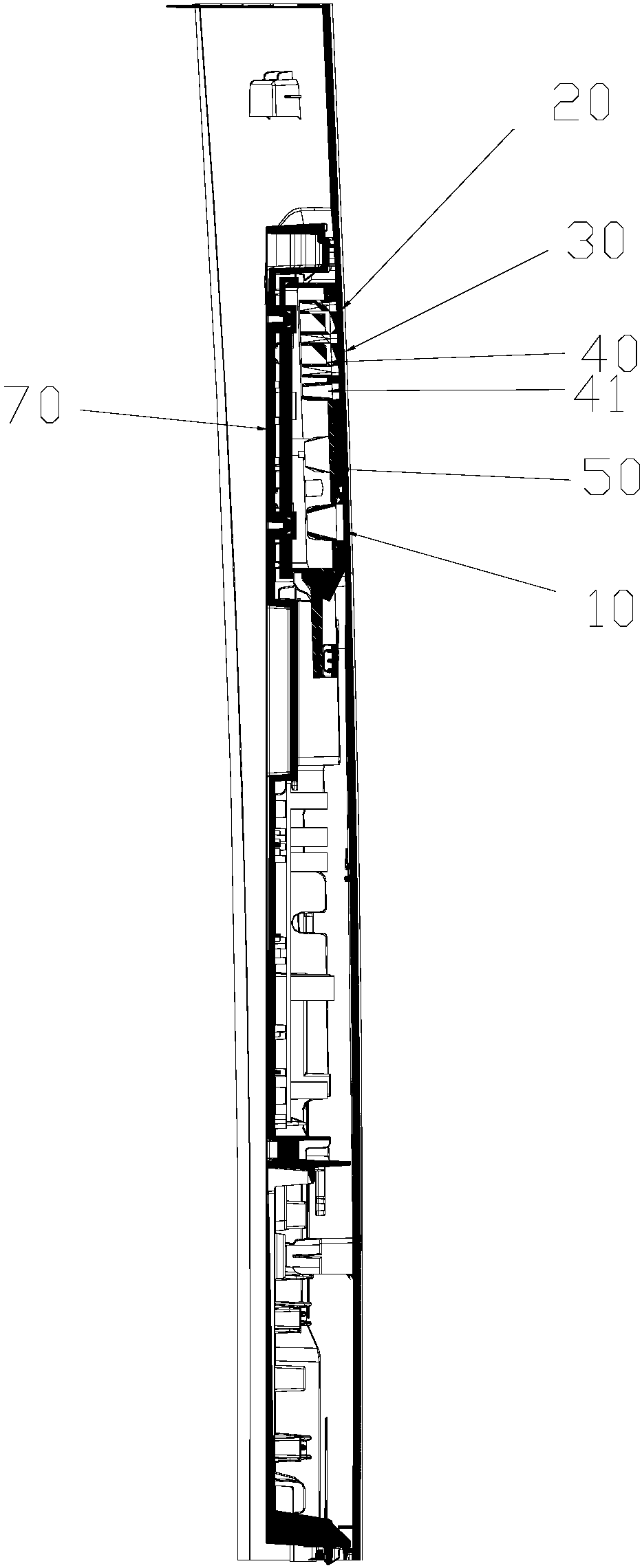 Display panel structure, air conditioner and manufacturing method for display panel structure