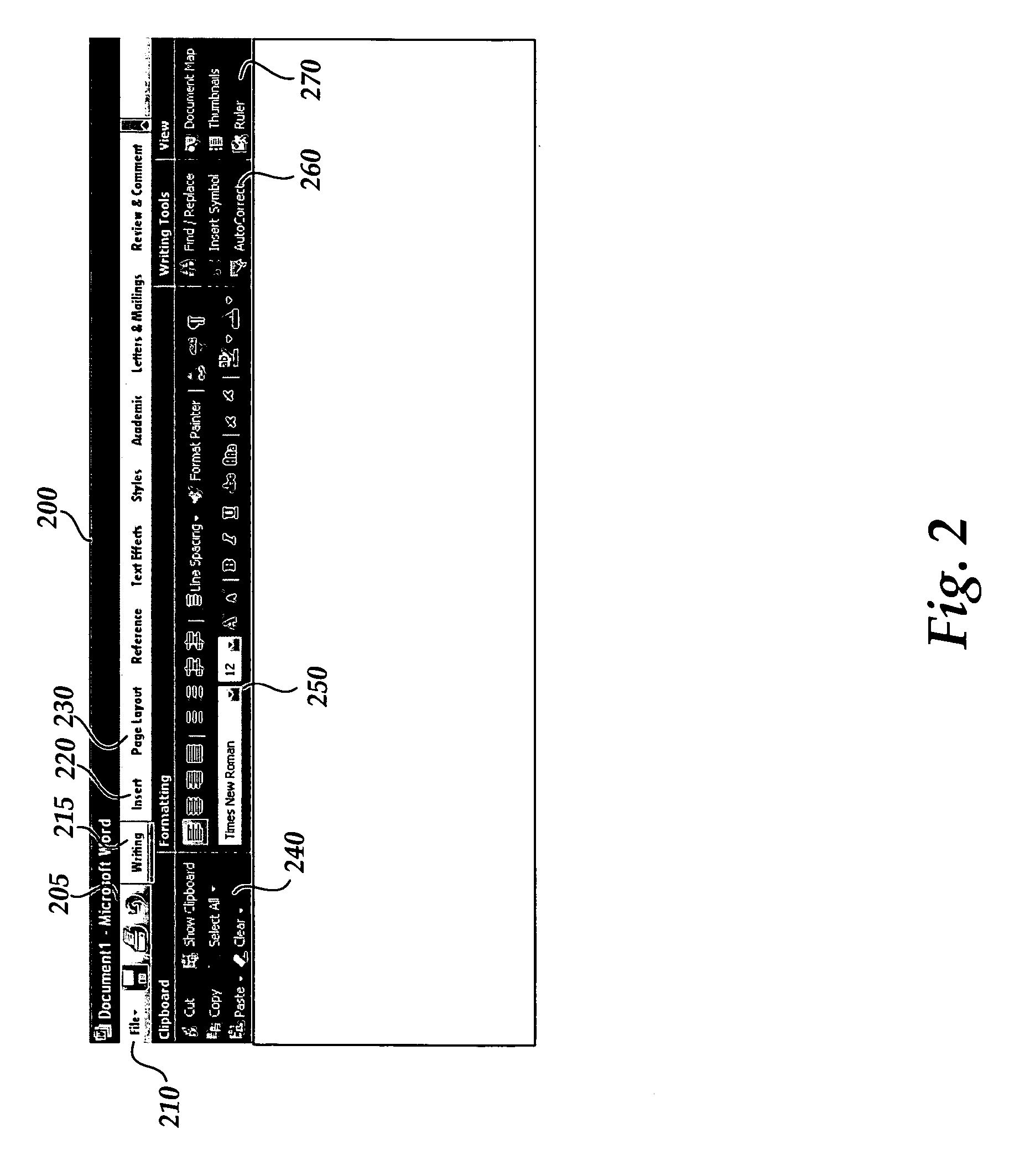 Command user interface for displaying selectable software functionality controls