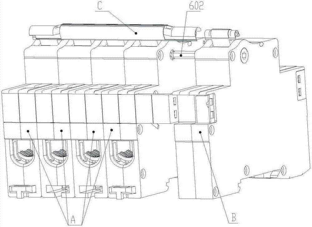 Motor-operated small-size circuit breaker with trip protection function