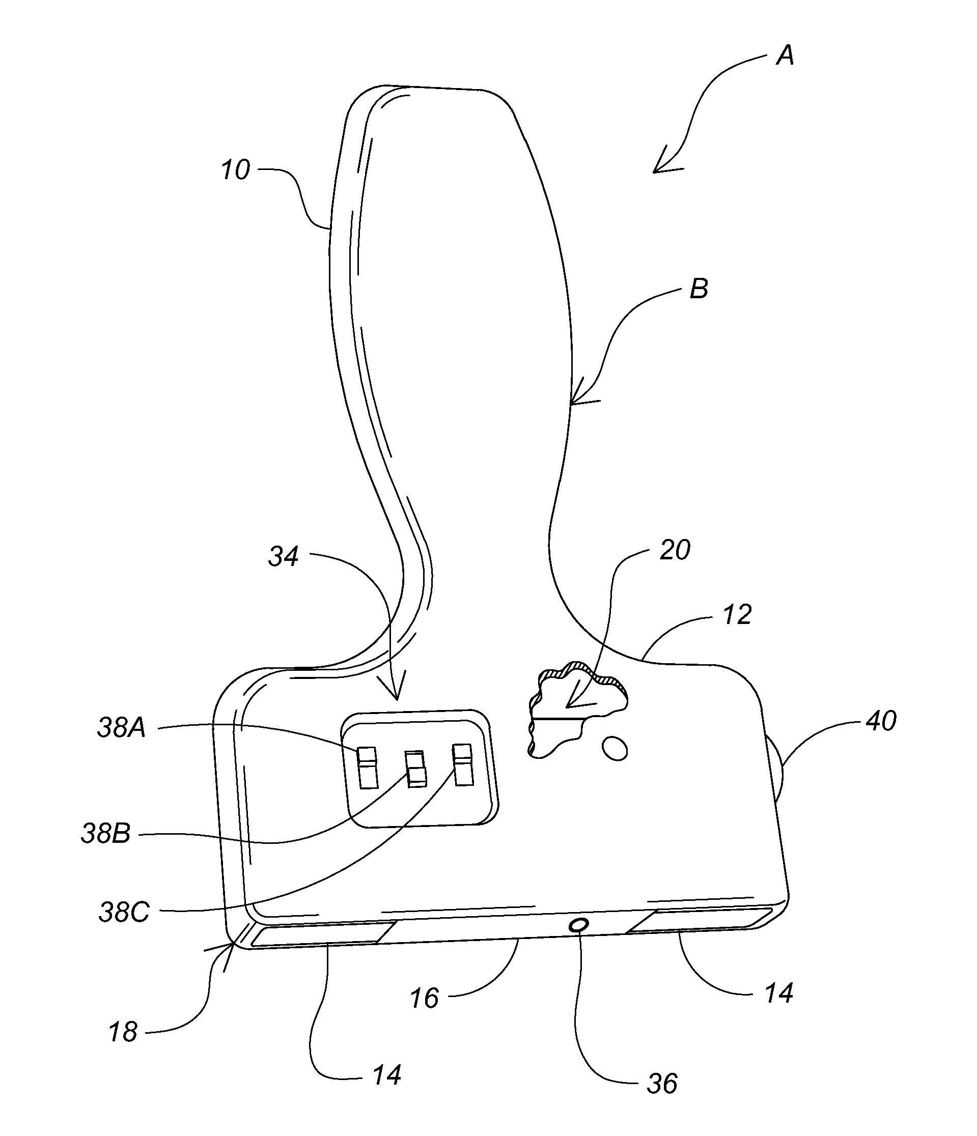 Applicator Head and Method for Treatment of Pain by Transcutaneous Electrical Nerve Stimulation