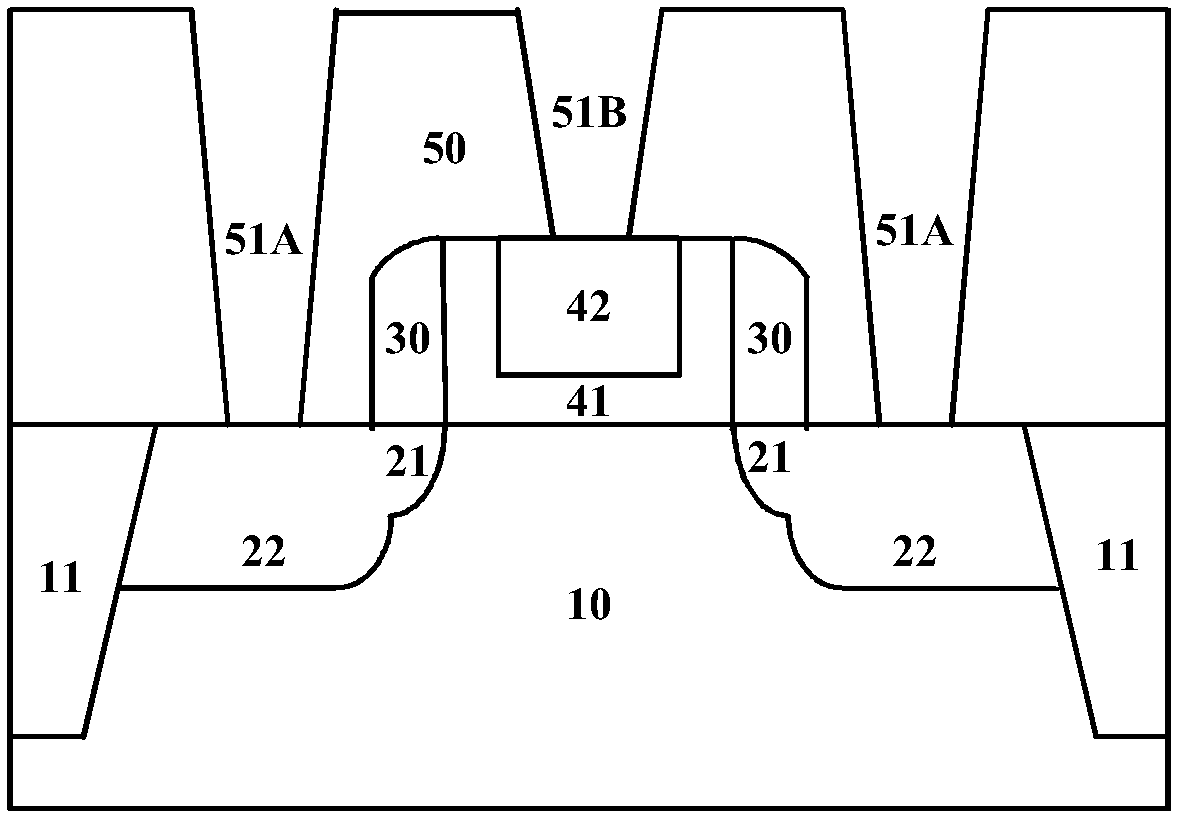 Metal oxide semiconductor field effect transistor (MOSFET) with lifted silicide source drain contact and manufacture method thereof