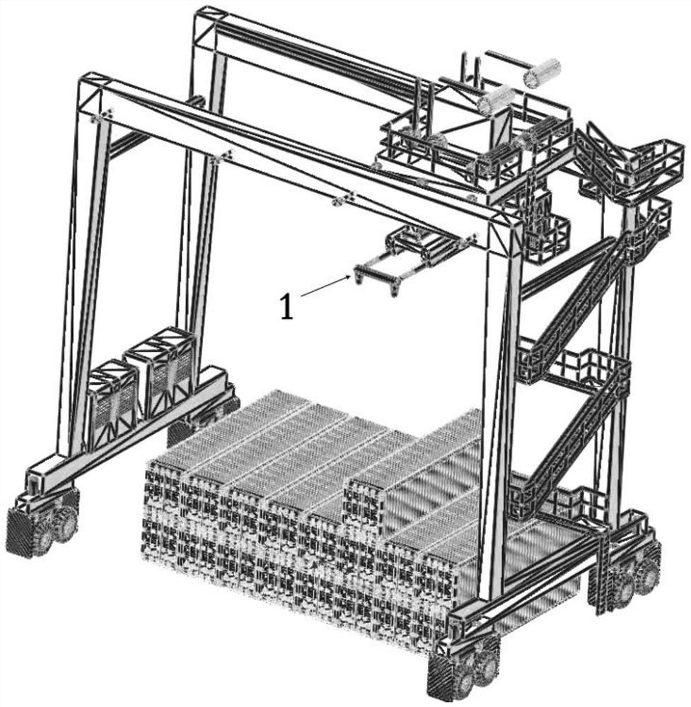 Method for determining position and posture of lifting appliance of intelligent gantry crane