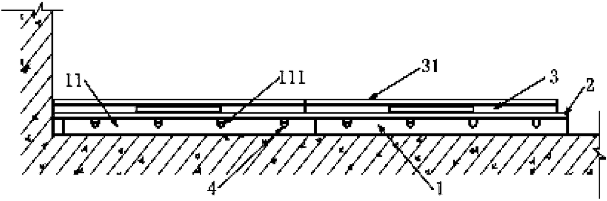 Solid floor heating structure and floor heating paving method