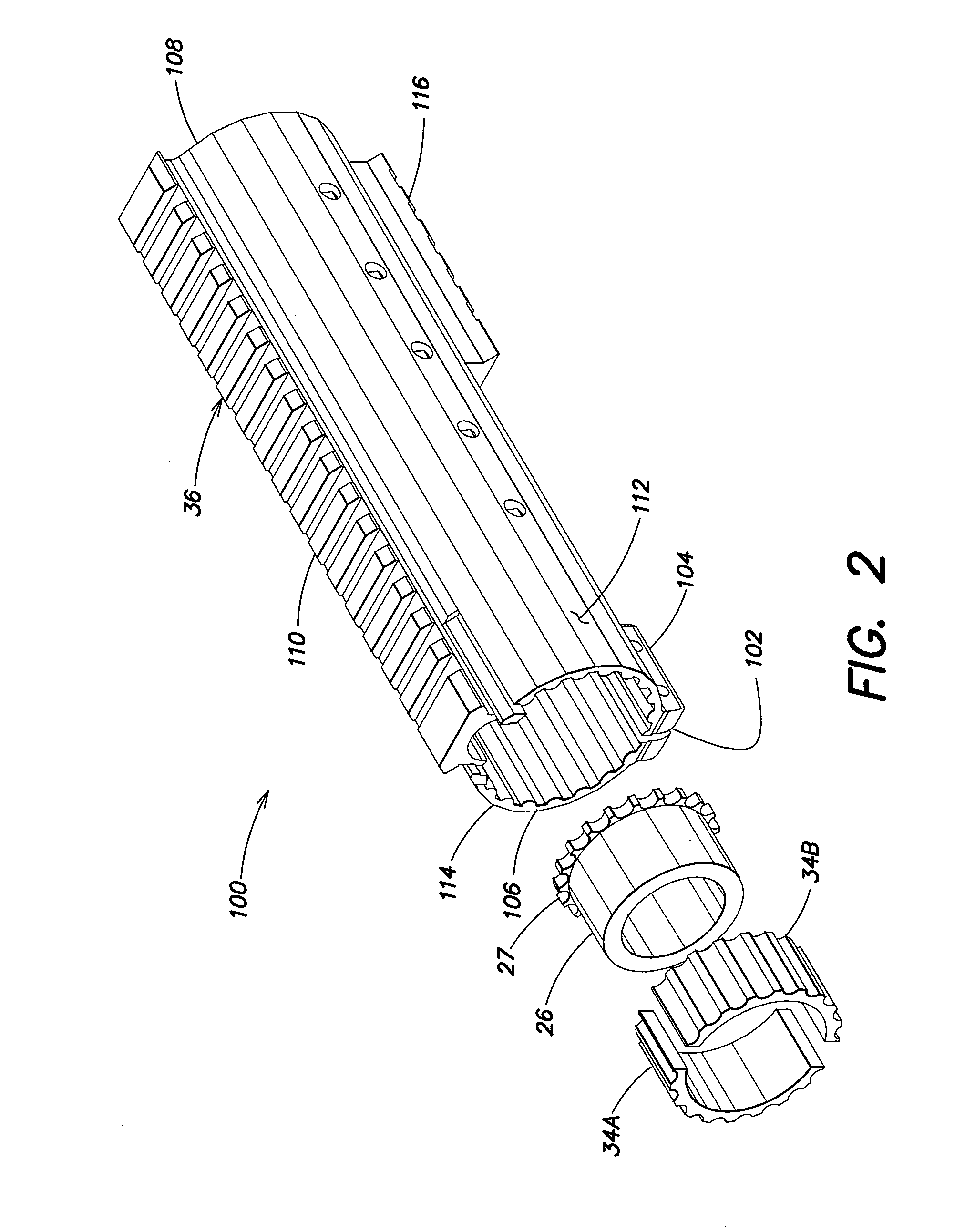 Modular fore-end rail/hand guard assembly system for firearms with selectable heat dissipation characteristics