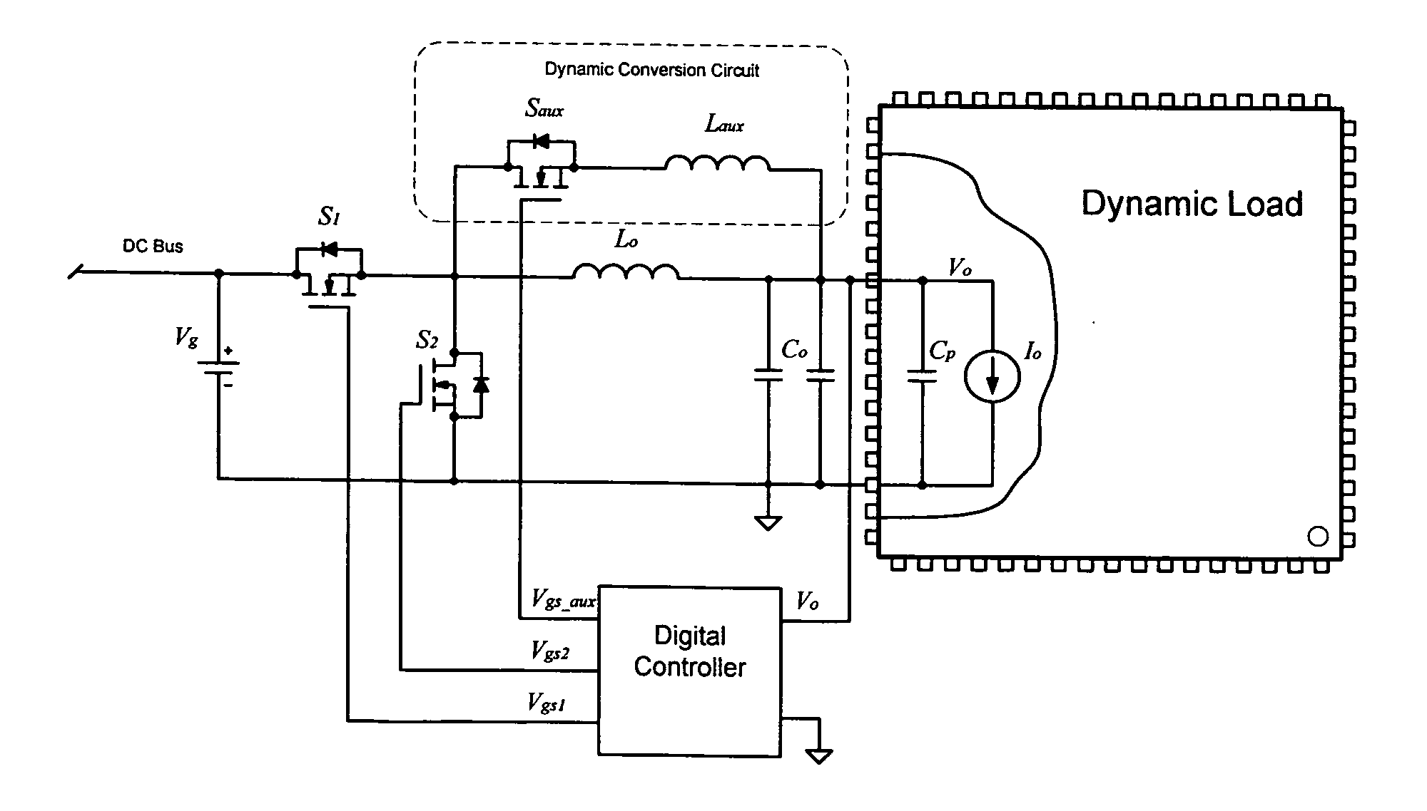 Dynamic conversion circuit for a voltage regulator module