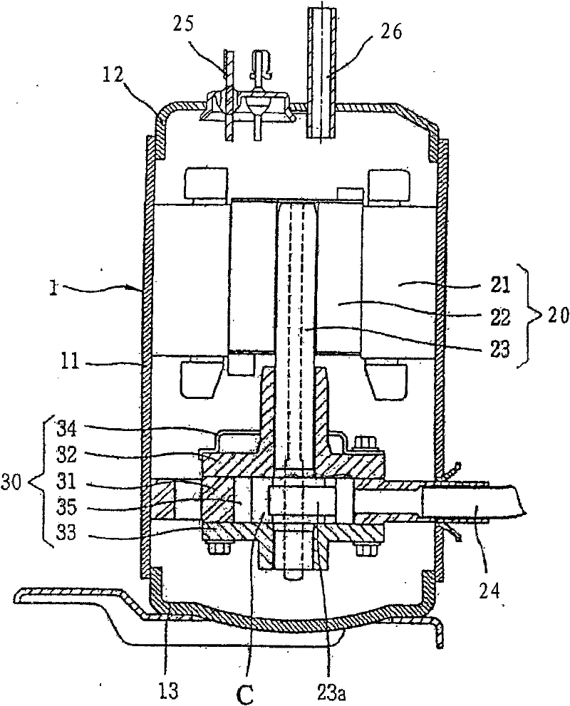 Piston structure for closed type compressor