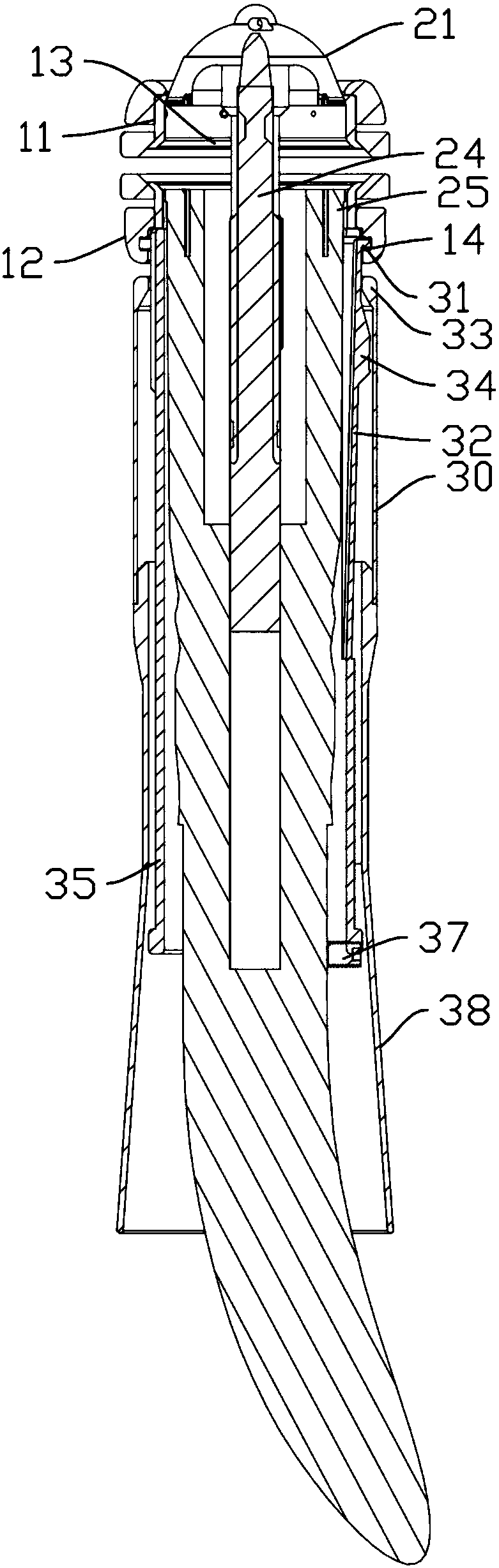 Pull-down assembly tool for magnetic anastomat