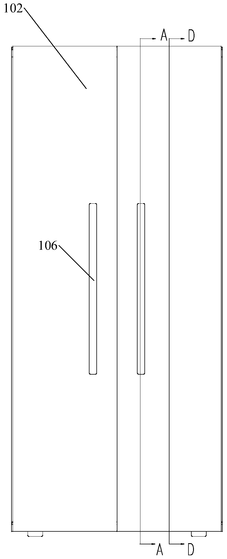 Sliding door assembly and storage cabinet