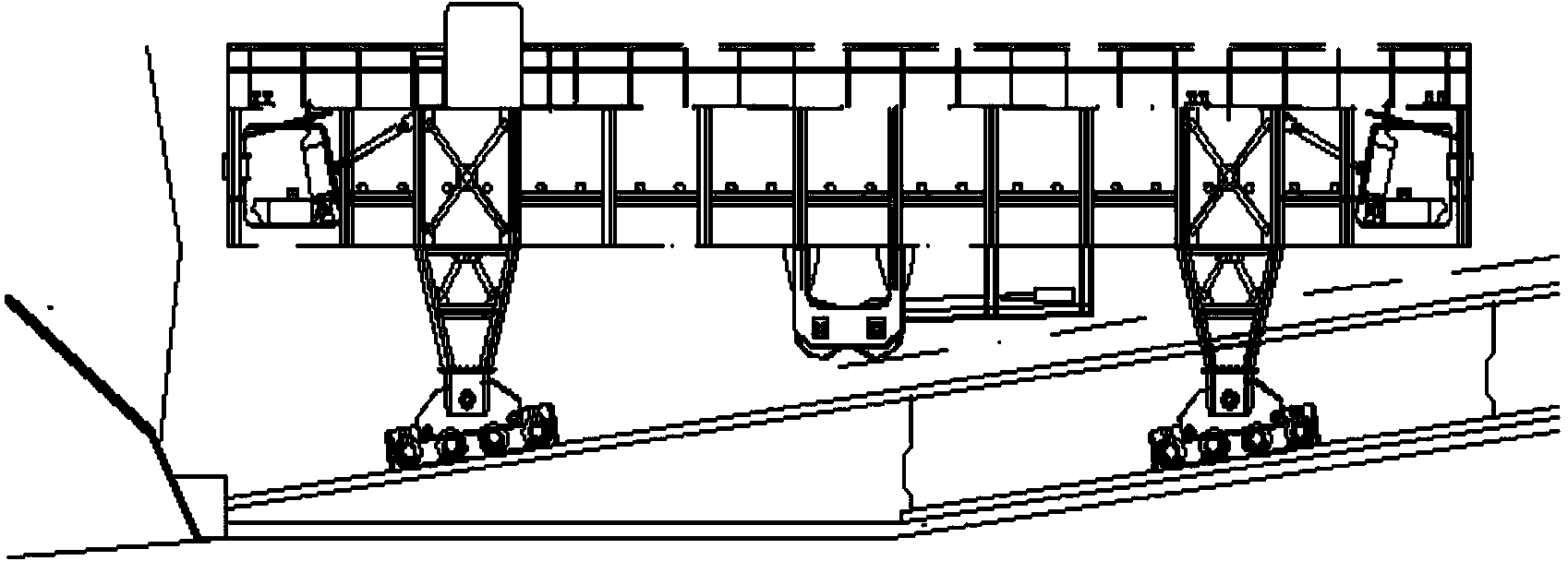 Control system and control method suitable for enabling inclined frame car of inclined ship lift to stably pass through hump