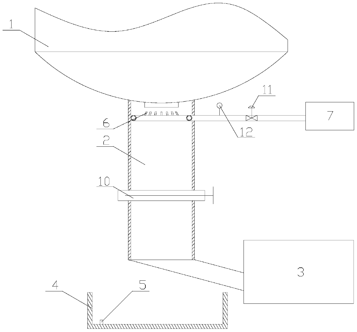 Slag inlet pipe provided with slag leaking prevention protection device and slag leaking prevention protection method of slag inlet pipe