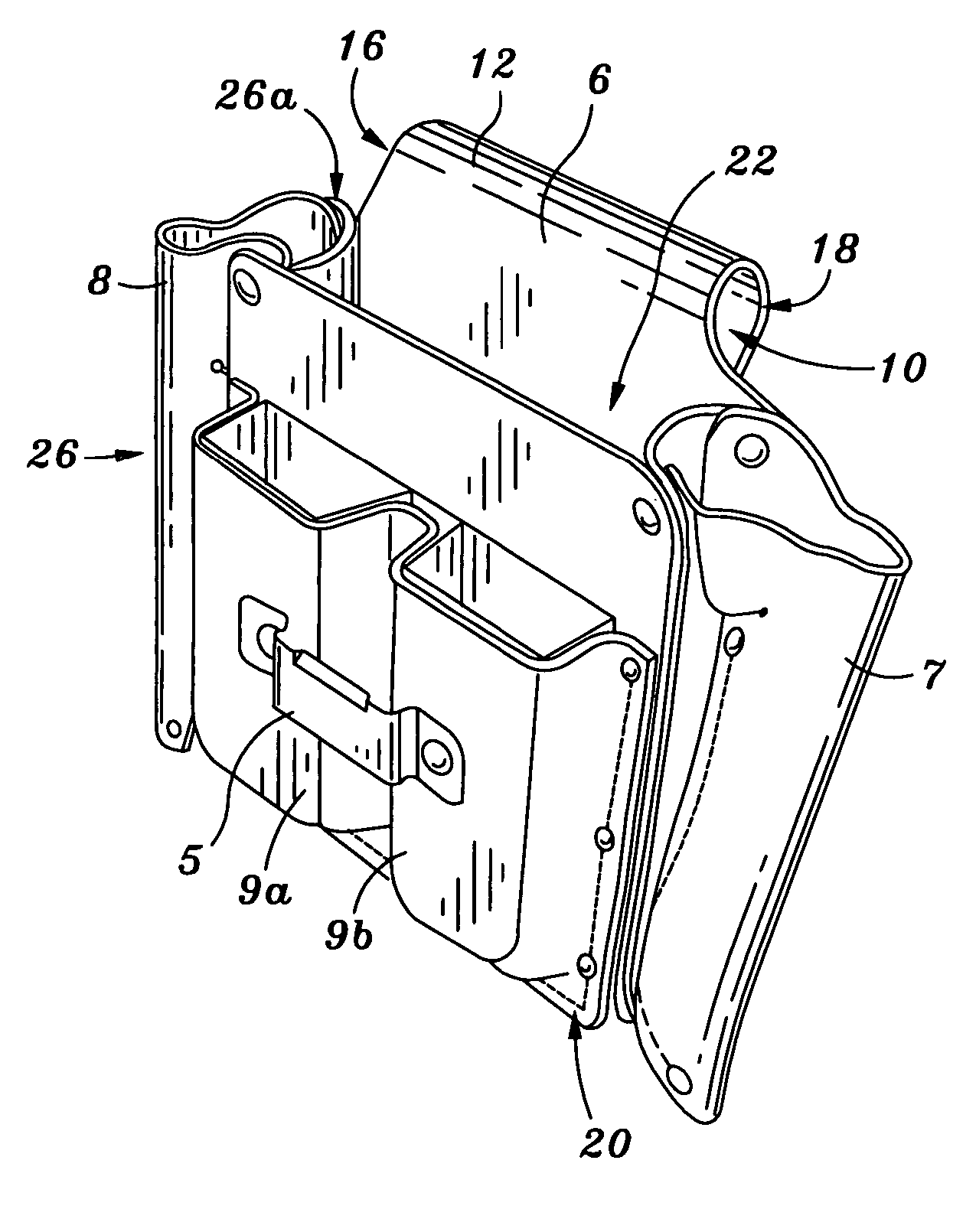 Positional locking tool pouch & method of use