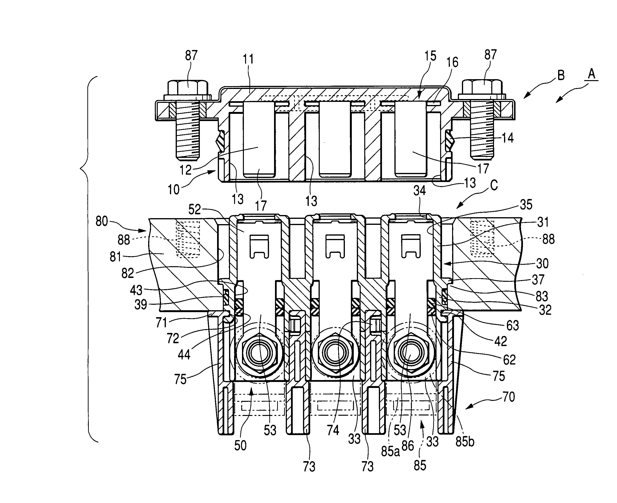 Connector for apparatus