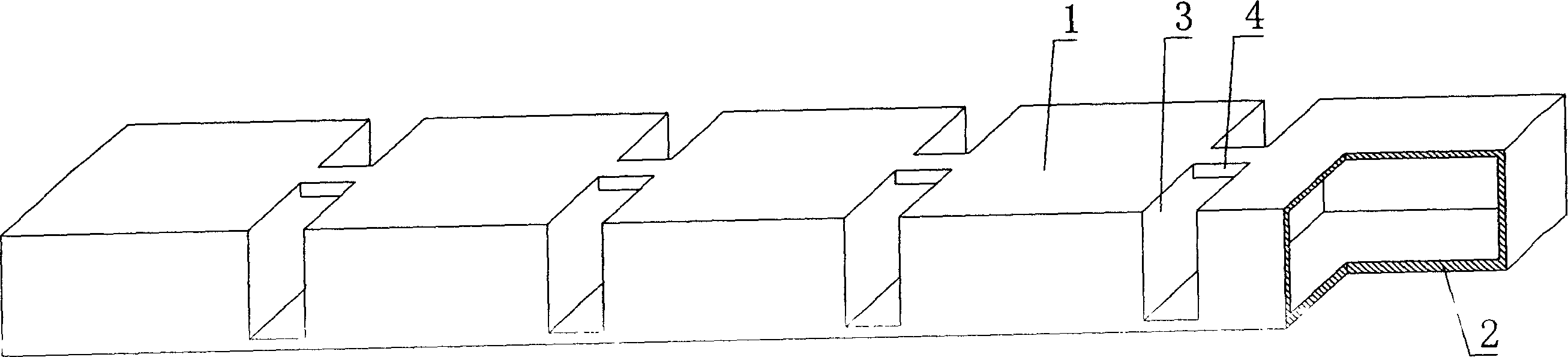 Cavity structural member for hollow board