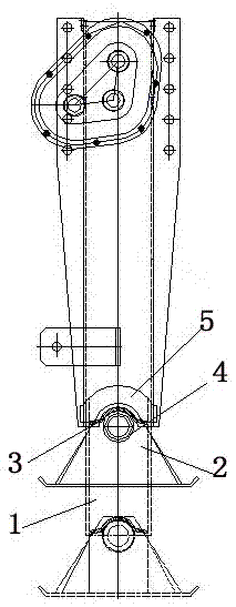 Strengthened arc-blended-plate-structure supporting leg