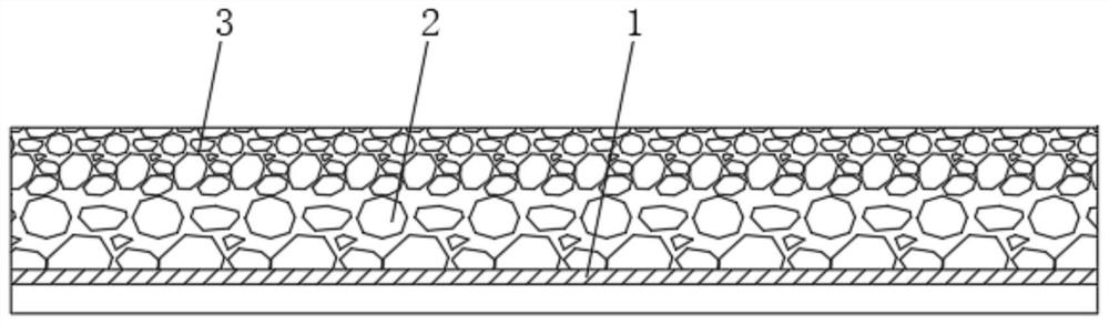 Macropore macadam epoxy grouting repair structure for epoxy asphalt steel bridge deck