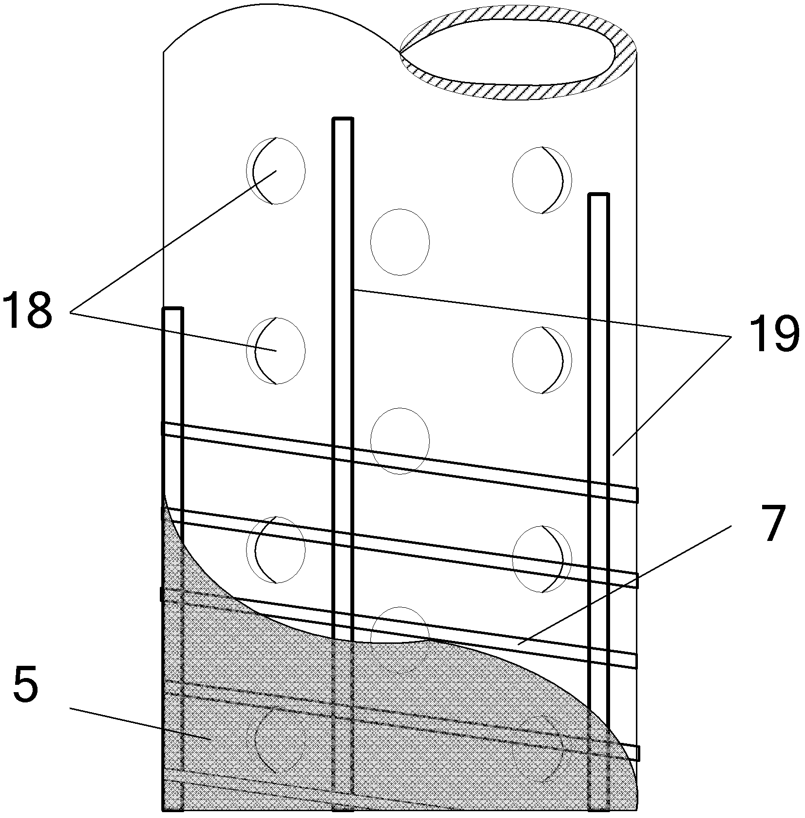 Gasification furnace underground water prevention and control method and device for underground coal gasification