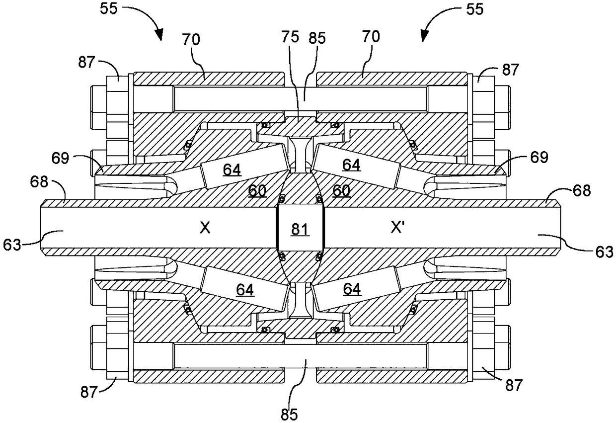 Connection flange for double walled high pressure gas pipe