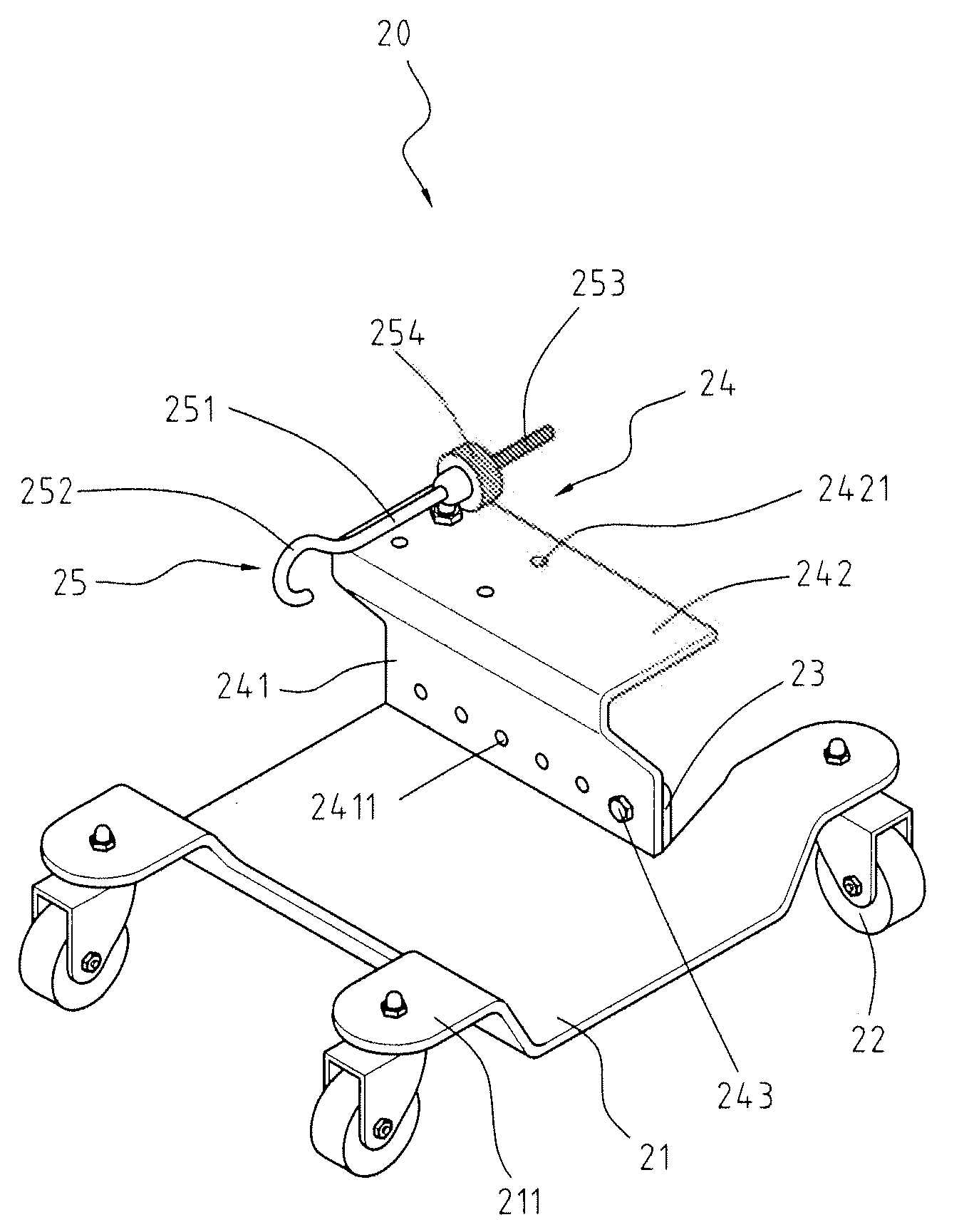 Motorcycle low-profile positioning creeper