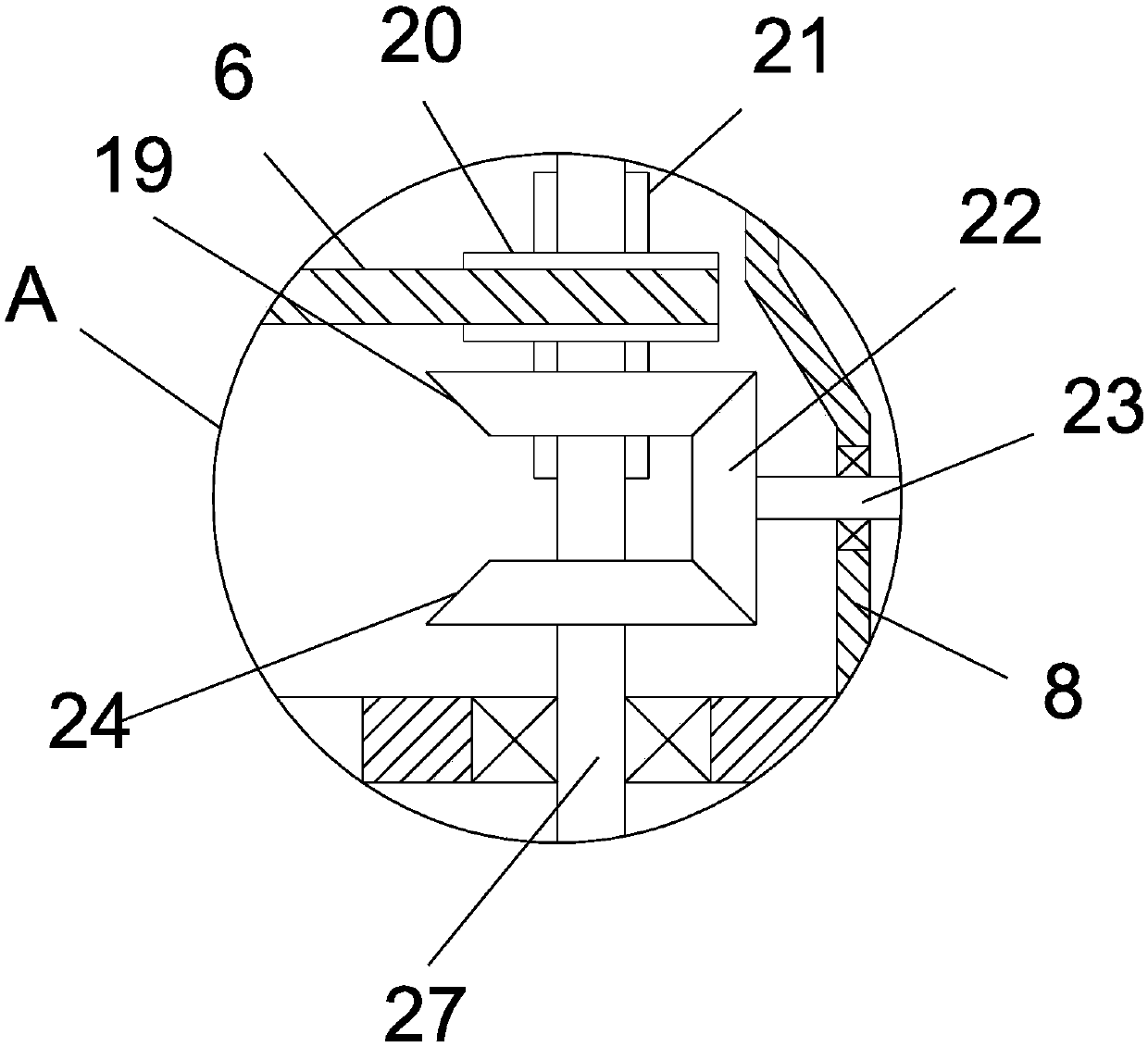 Efficient concrete stirring device for water conservancy project