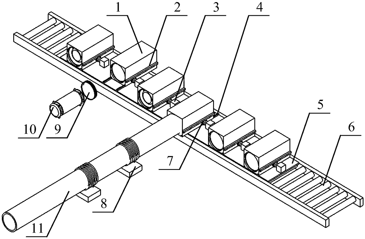 Circulating type continuous receiving and sending system and method of cold chain logistics pipeline system