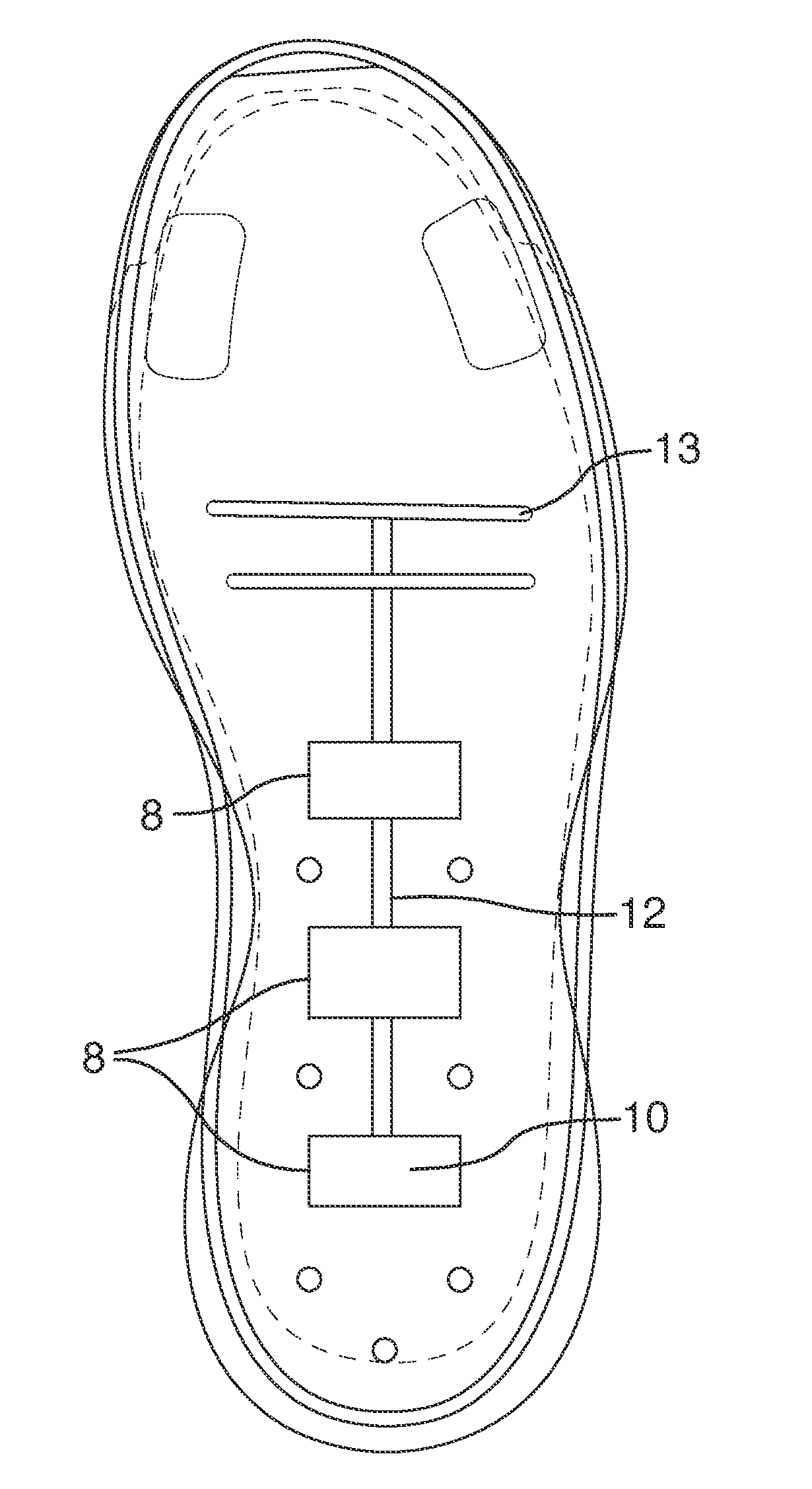 Air exhaust outsole for safety footwear