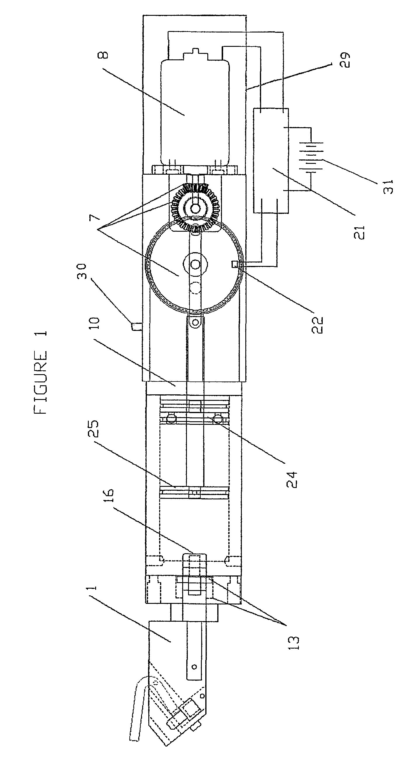 Electric motor driven tool for orthopedic impacting