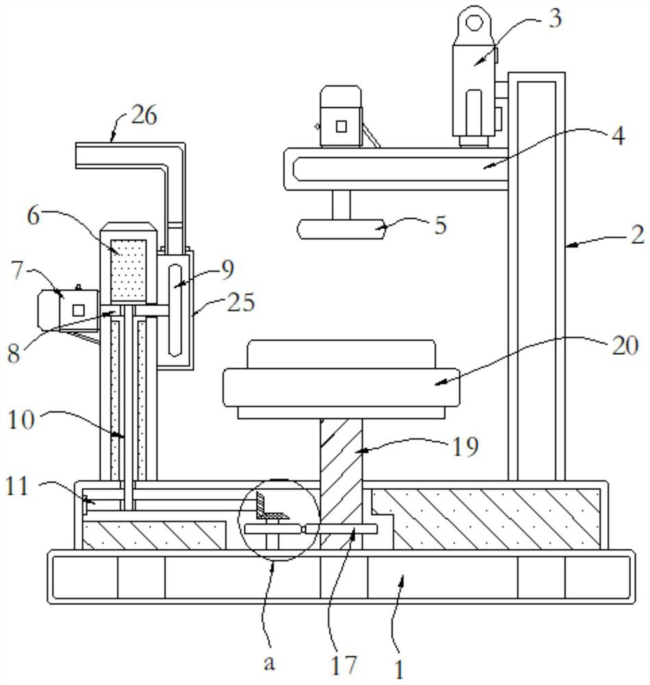 End face grinding device for wind wheel blade machining