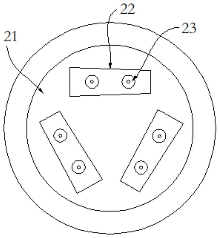 End face grinding device for wind wheel blade machining