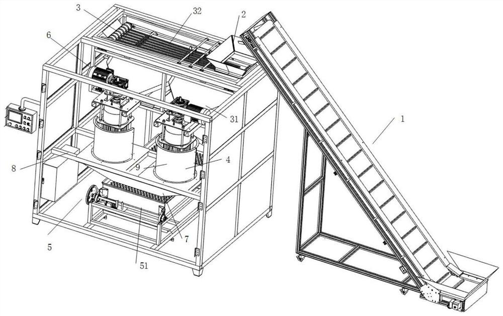 Camellia oleifera fruit husking equipment