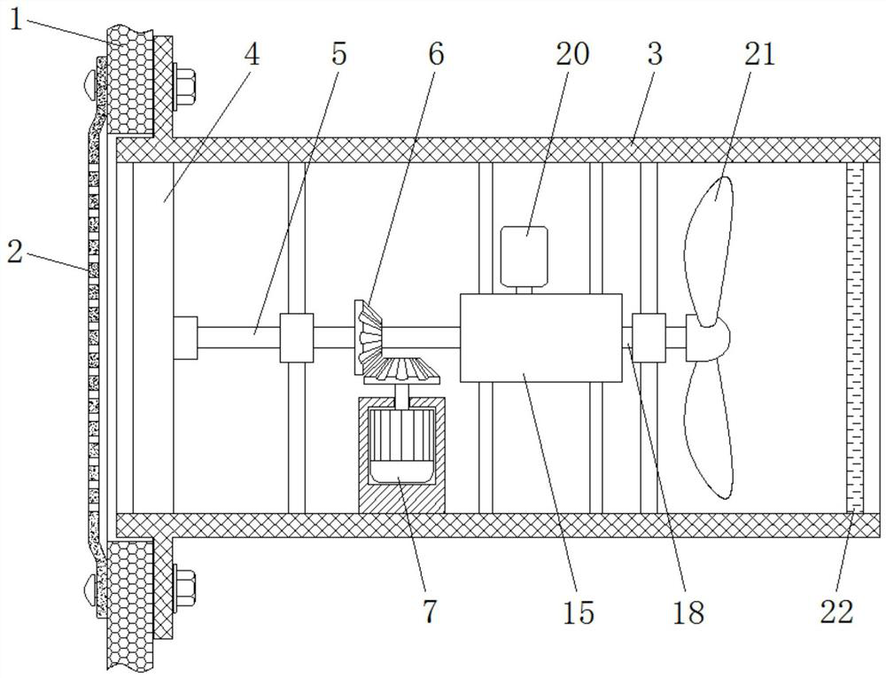 Heat dissipation device for computer case based on rotating centrifugal force