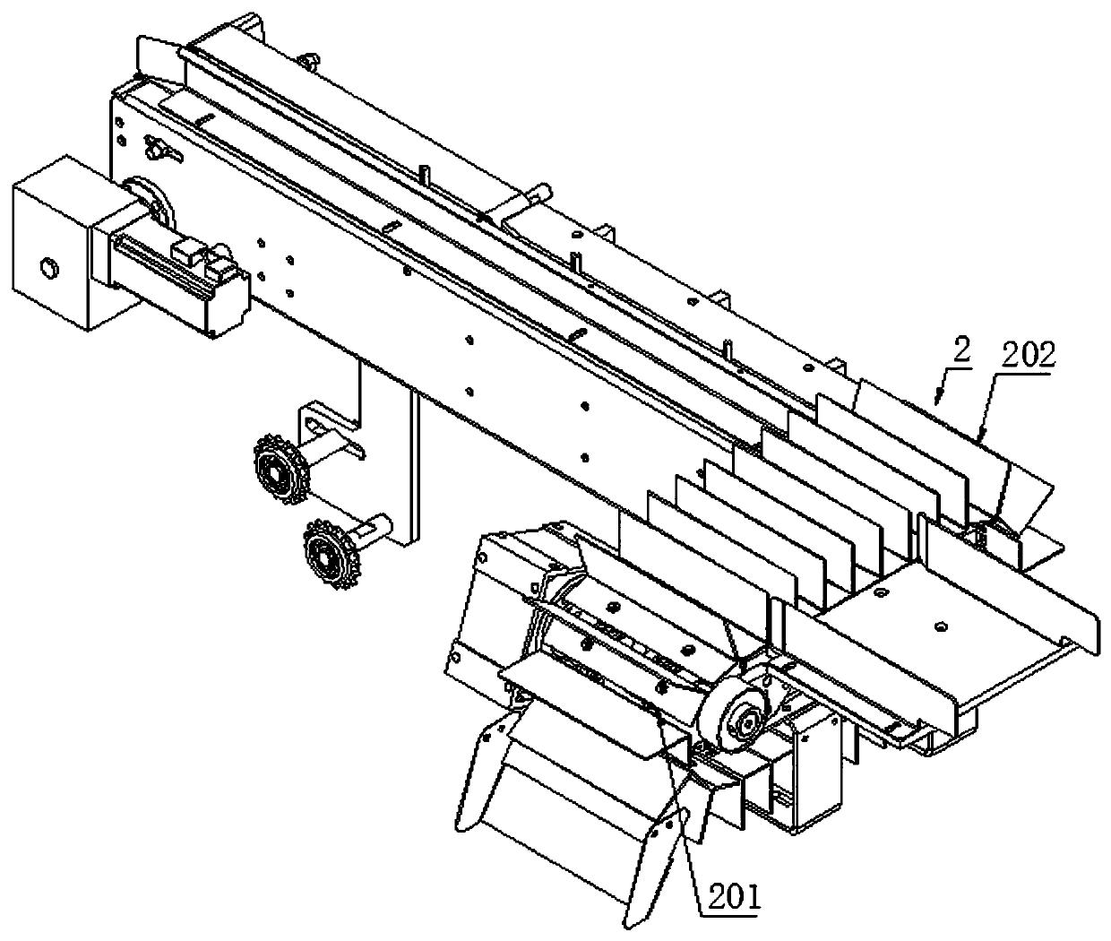 Packing machine bag opening device