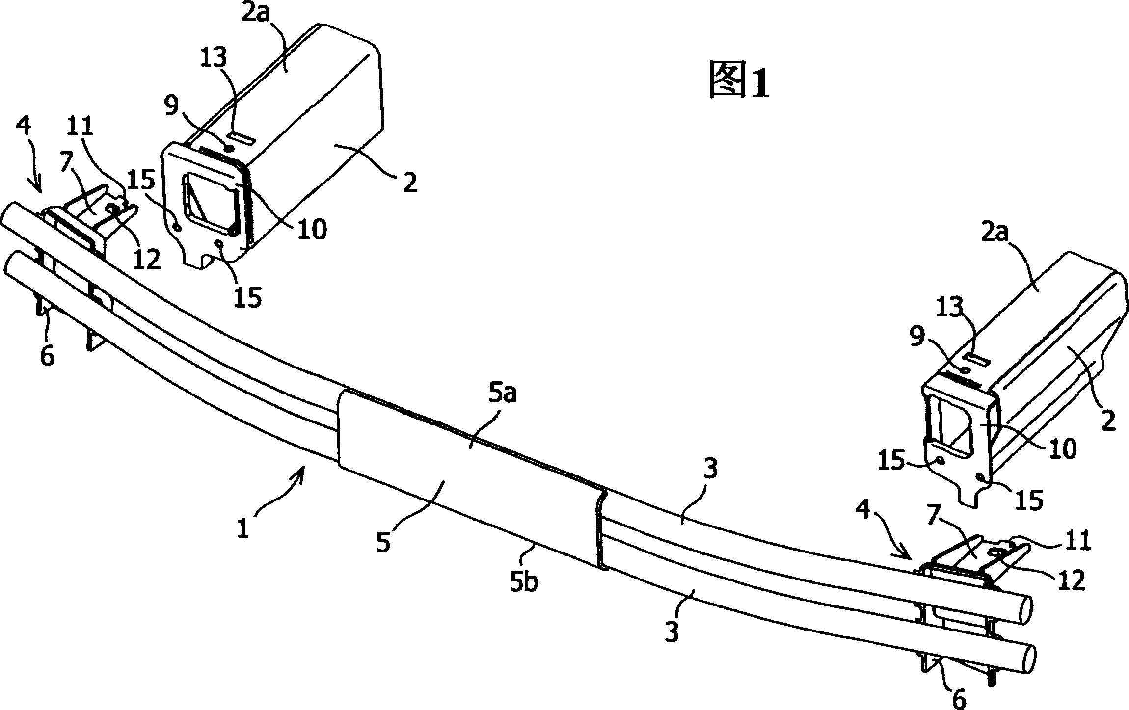 Mounting structure of bumper beam