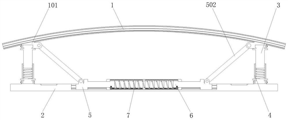 Magnetic buffering type anti-collision beam at front end of automobile