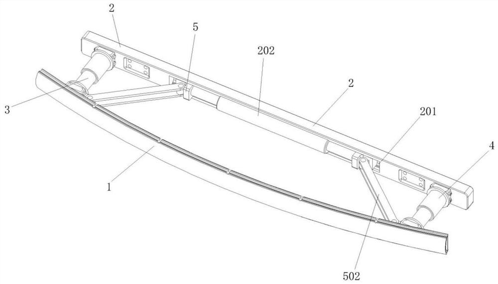 Magnetic buffering type anti-collision beam at front end of automobile