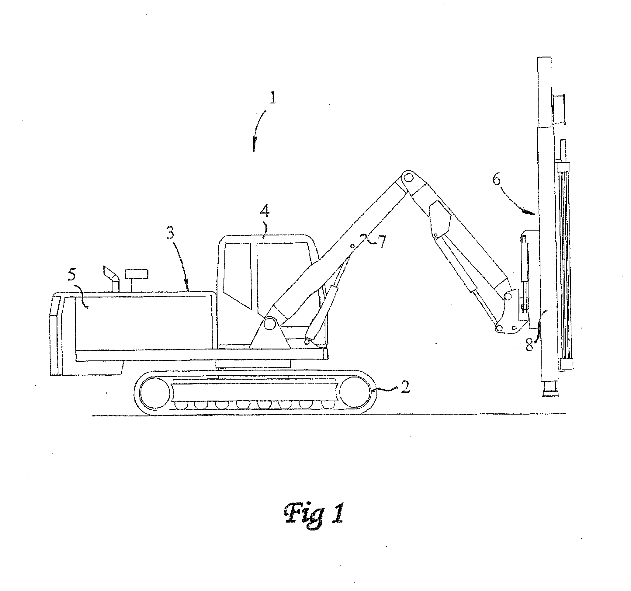 Drill rig and method for controlling a fan therein