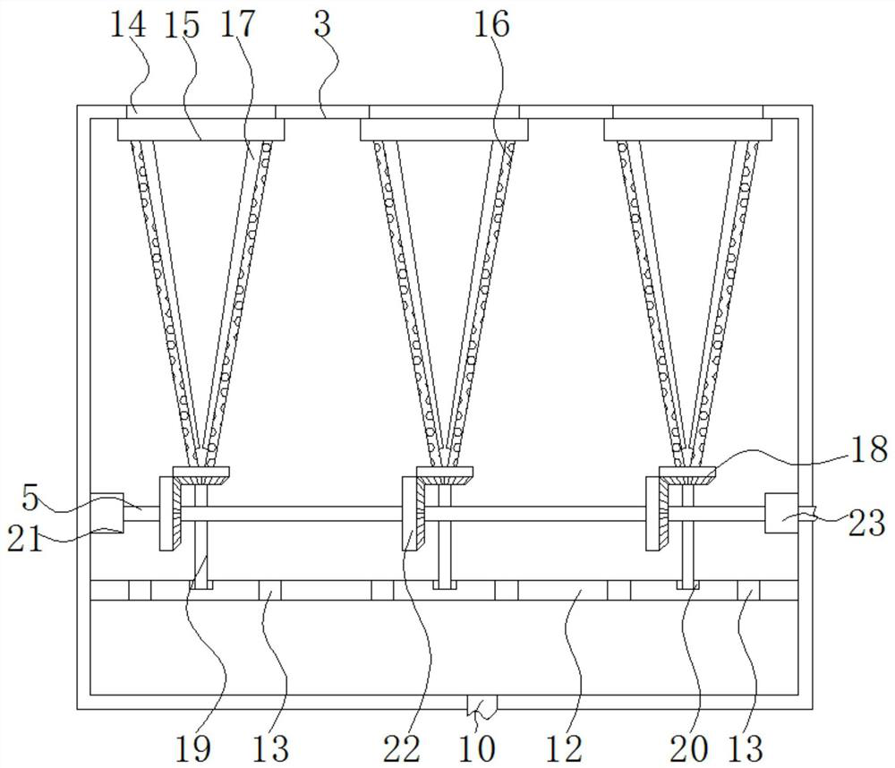 Umbrella dewatering device for shopping malls