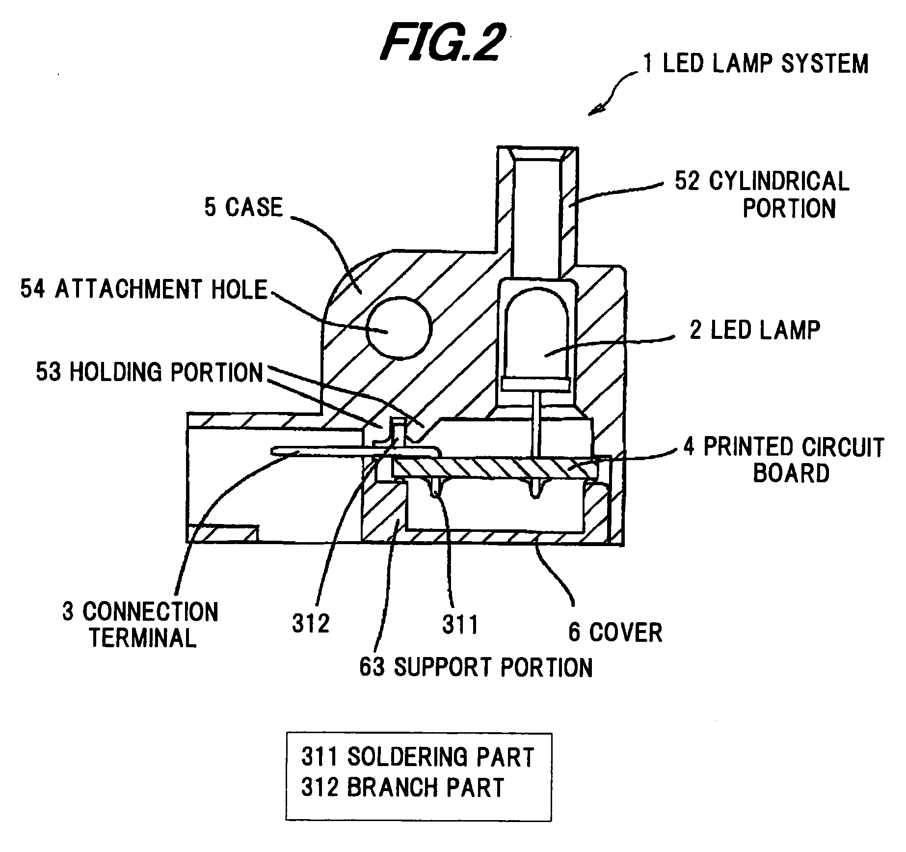 Led lamp system and method of making same