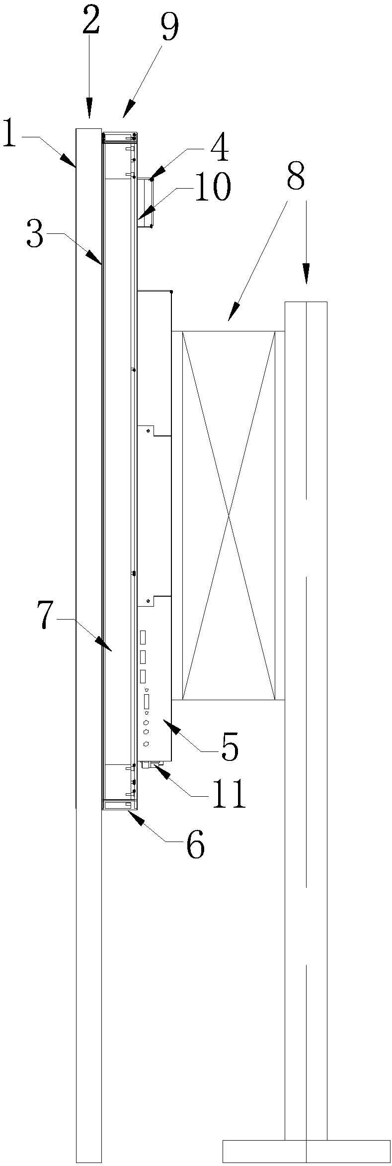 Show window interaction display touch device based on touch nanometer film