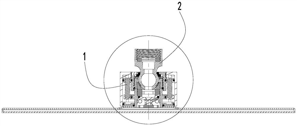 Top shower with replaceable additional functional component